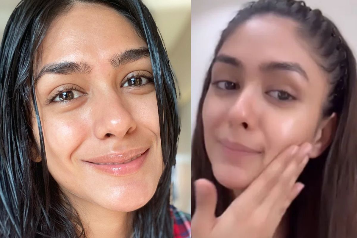 প্রতিদিন সানস্ক্রিন ব্যবহার করেন ম্রুণাল। এতে ত্বক রোদে পুড়ে যায় না, আগেভাগে বয়সের ছাপ পড়ে না এবং স্কিন টোন সমান থাকে।